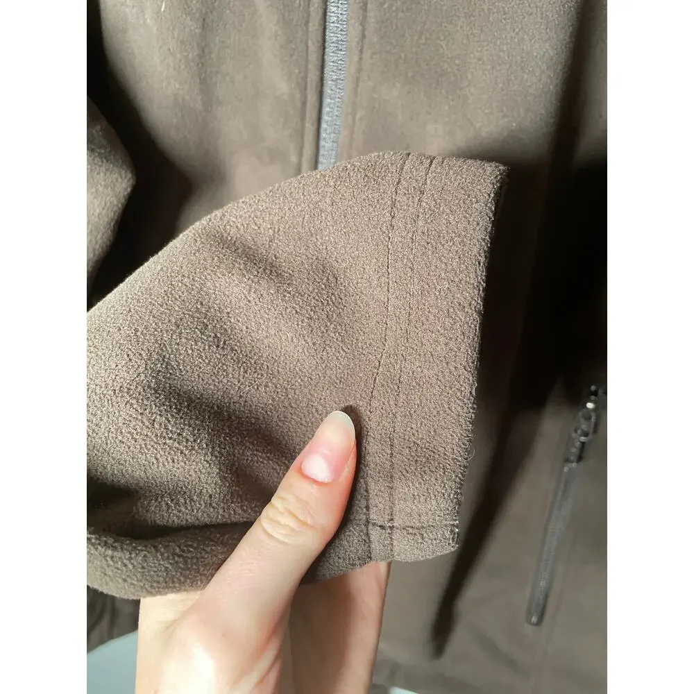 The North Face 100 Glacier Fleece jacket Mens M Brown Full Zip Outdoor Hiking
